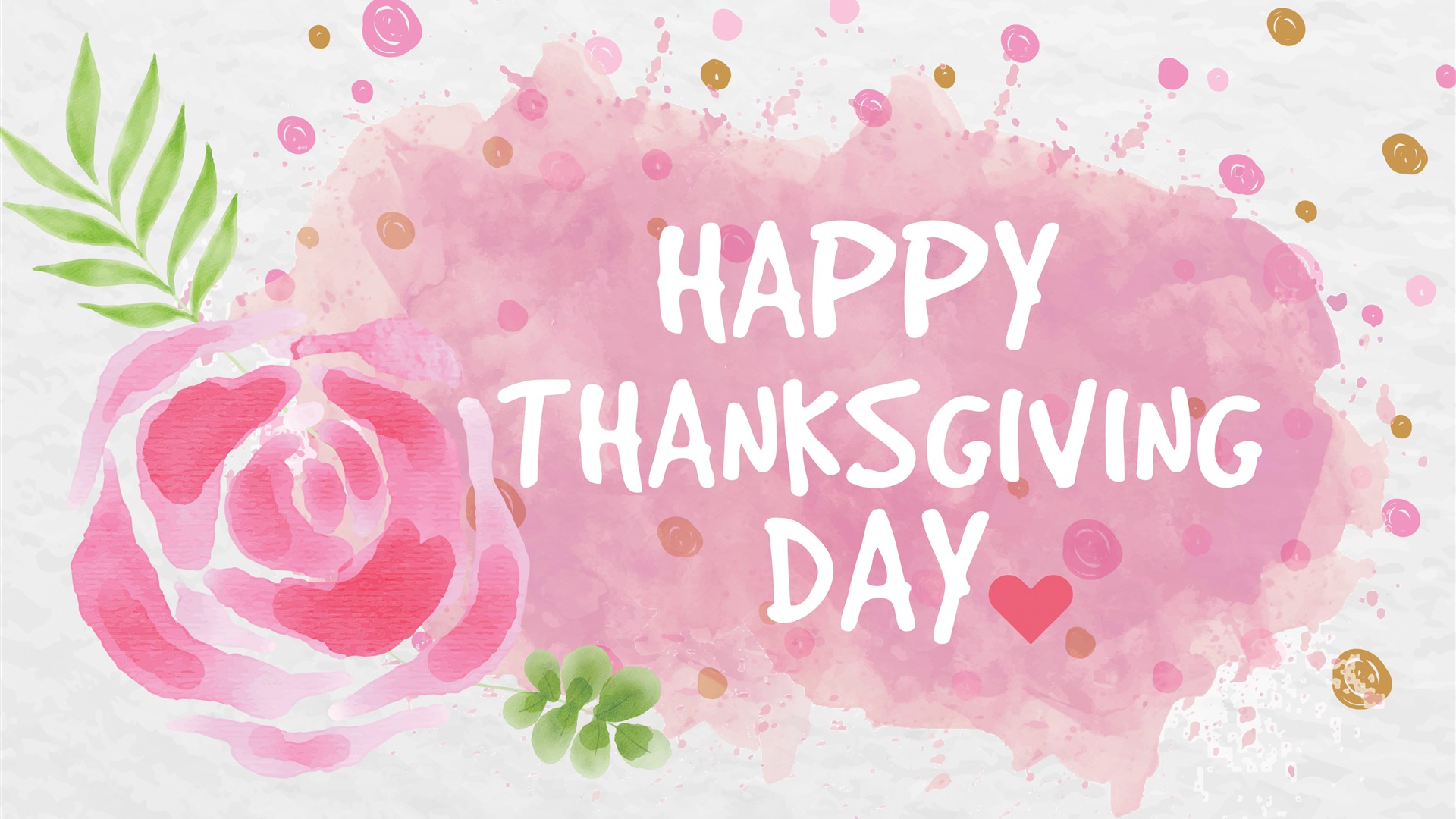 Thanksgiving Pink Theme Abstract Design 1920x1080