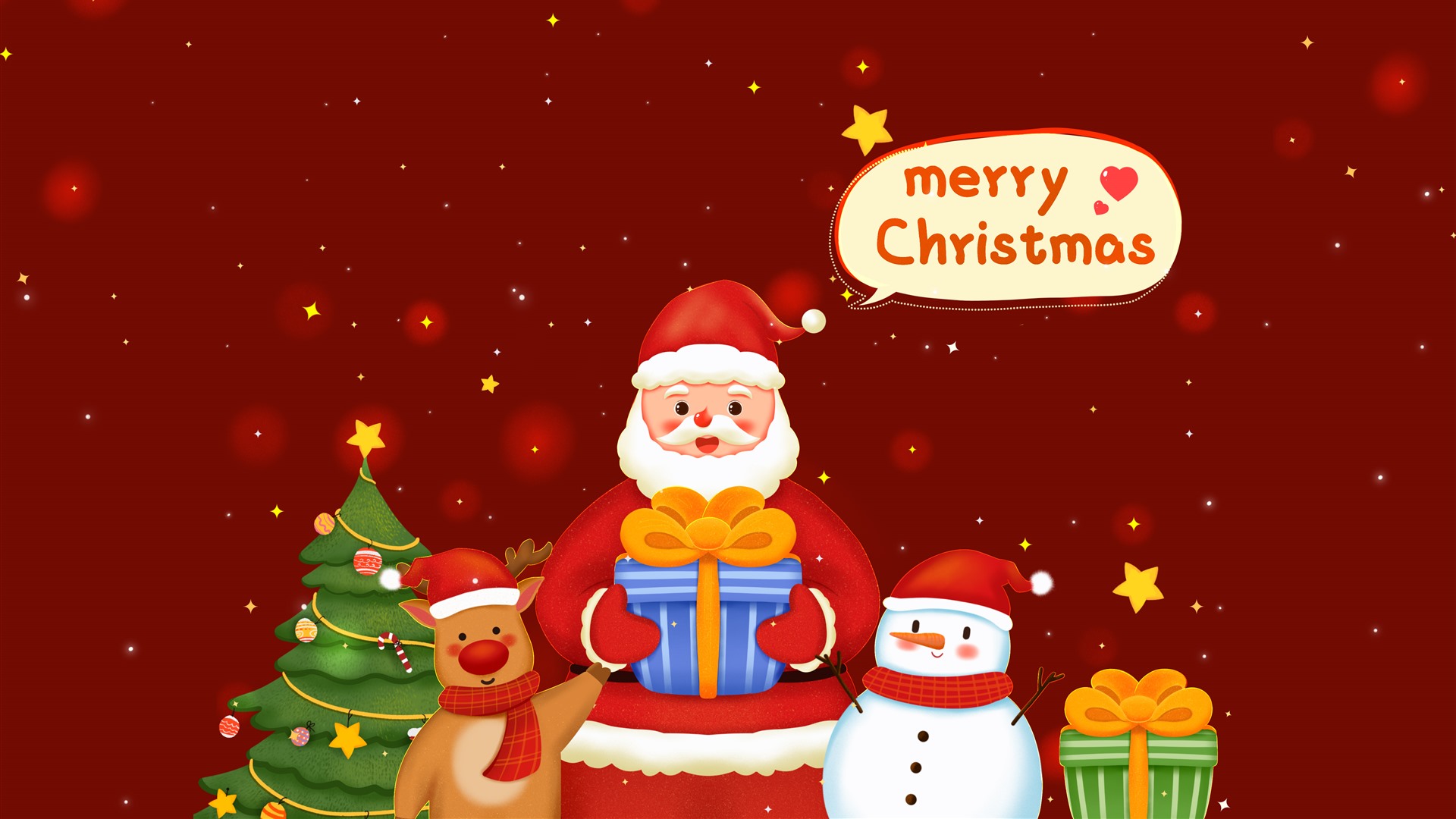 Merry Christmas Card Wishes Wallpaper